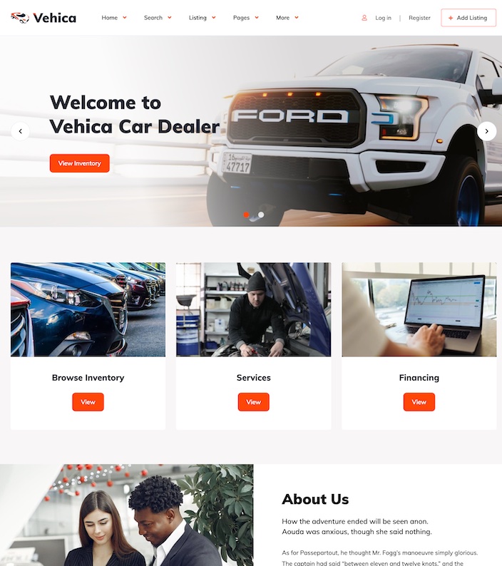 Car Dealer Homepage